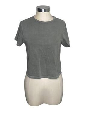 MATE The Label Crop Top in Sage Green M